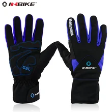 Inbike autumn and winter thick bicycle gloves ride gloves windproof gloves slip-resistant thermal Mittens Outdoor Fun & Sports