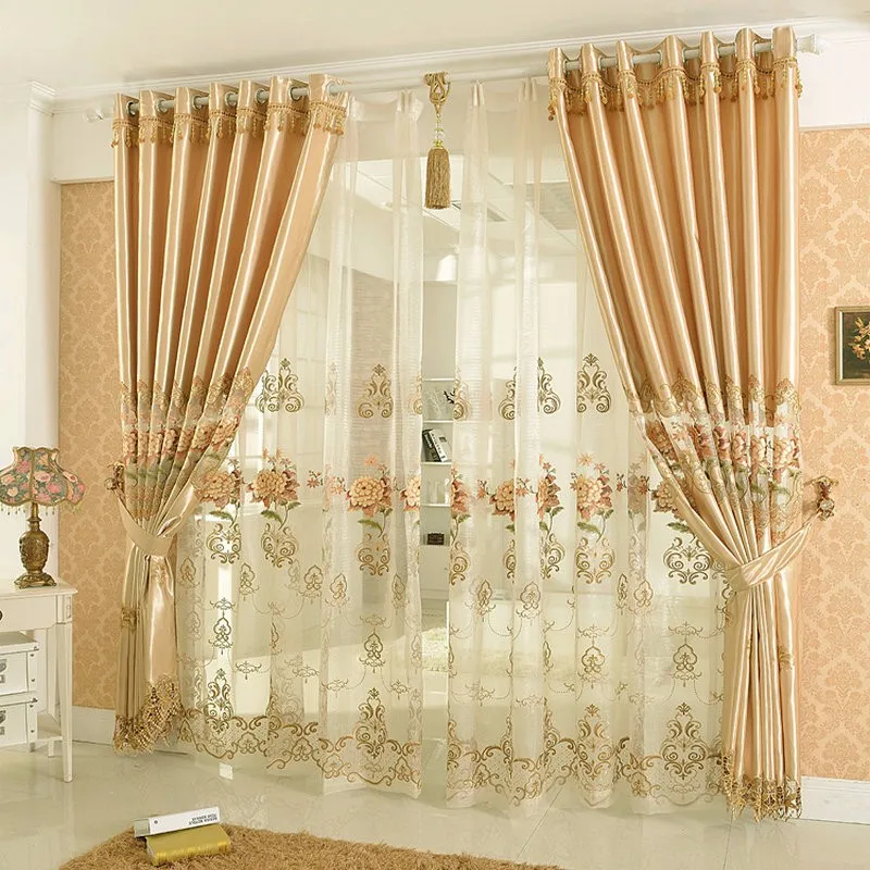 New Luxury Curtains For Windows Drapes European Modern Elegant Noble Embroidered Shade Curtain For Living Room Bedroom Curtains For Luxury Curtainscurtains For Windows Aliexpress