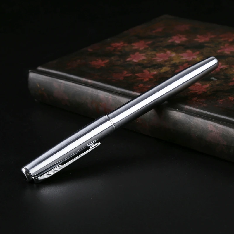 Hero 5020 Серебряная перьевая ручка из нержавеющей стали со стандартным перьевым наконечником