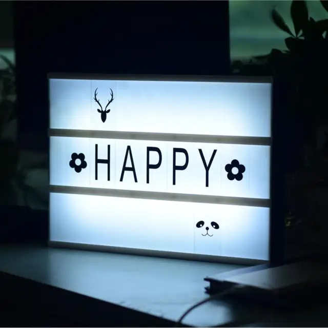 Diy Letter Night Light Cinema Box With 180 And Led Diy Letter Night Light Cinema Box With 180 And Led Free Combination A4 Size Rechargeable Word Desk Lamp