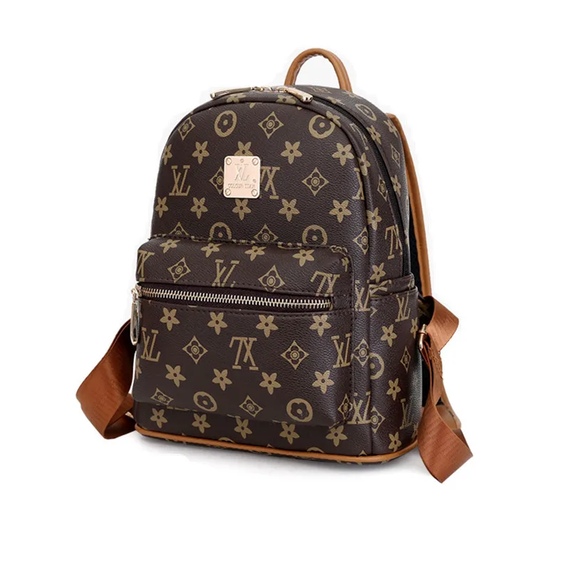 

New Arrival Women Diamond Lattice Black Backpack PU Made Chains Female Double Shoulder Bag for European and Americans Femme