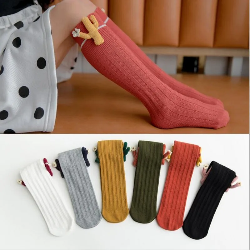 

1-10Years New Cute Baby Kids Toddler Girl Soft Knee High Leg Warmer Cactus Accessories Socks Super Designer Socks