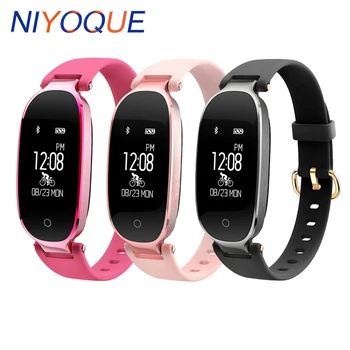 

NIYOQUE Bluetooth Smart Band S3 Vibrating Fitness Tracker Heart Rate Monitor Wristband Waterproof Smart Bracelet For Women Girl