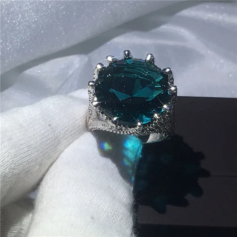 Большое кольцо 15ct фианит aaaaa камень cz обручальные Обручальные кольца для мужчин и