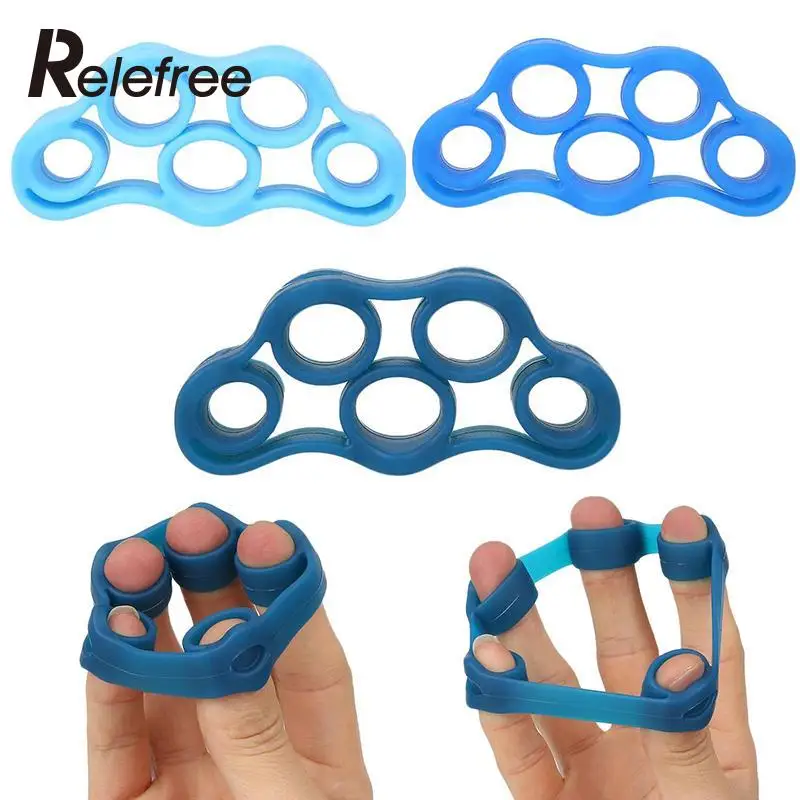 Relefree Finger реабилитационное оборудование, силиконовое устройство для тренировки Fnger, растягивающее кольцо, расширитель, 3 цвета