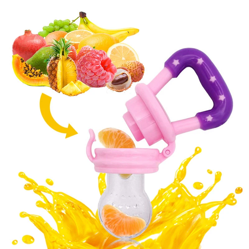 1Pcs Baby Pacifier Fresh font b Food b font Nipple Fruit Nibbler Feeder Kids Nipple Feeding