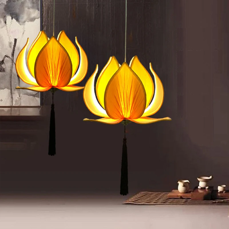 Online kaufen groÃhandel lotus anhänger lampe aus china lotus ...