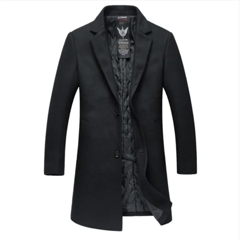 Новый 2018 4XL 3XL бесплатная доставка зимнее шерстяное пальто Slim Fit Куртки модная
