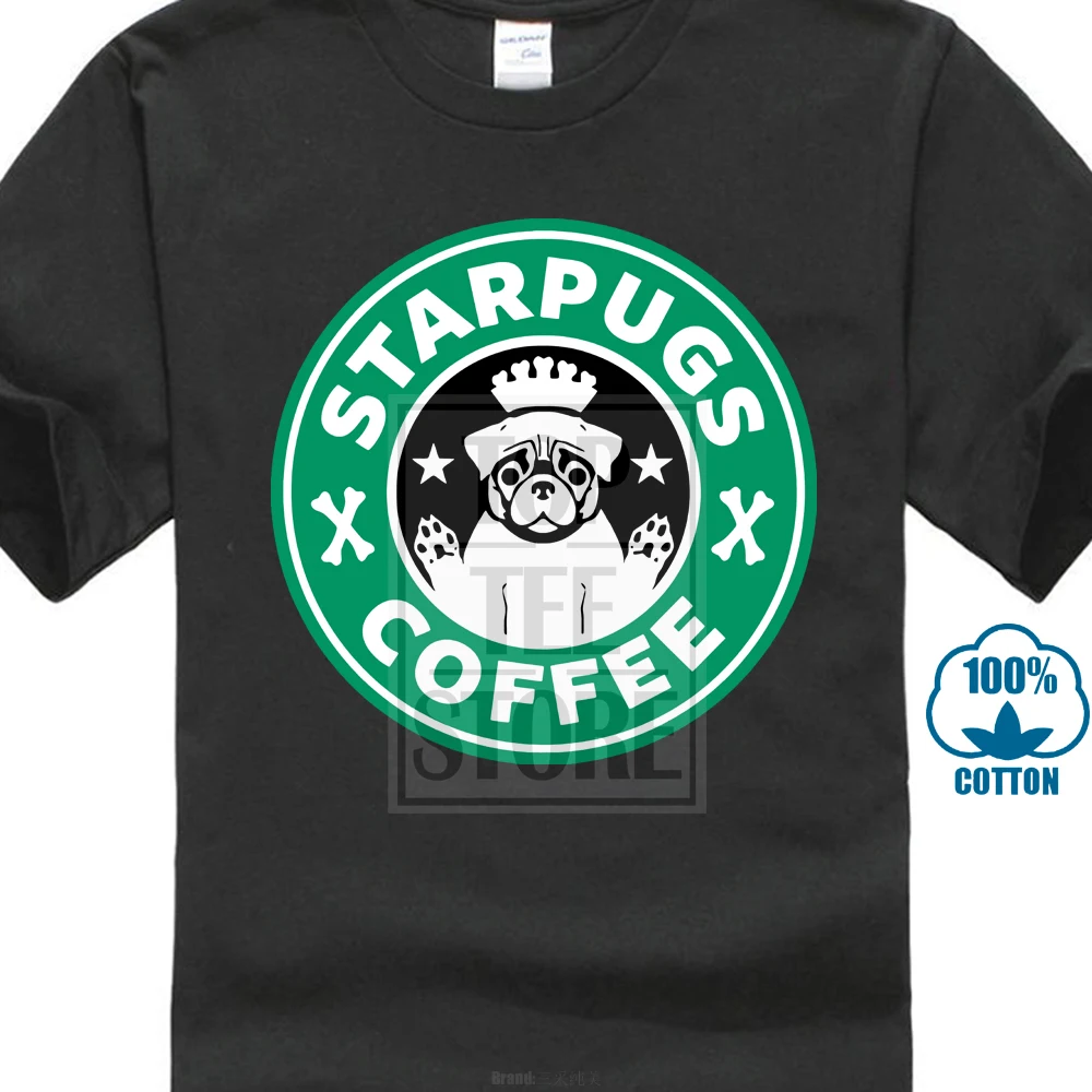 

Men Dominant Comics Tops T Shirt Round Cotton Animal T-Shirts Camisetas Funny Starpugs Coffee T Shirts For Student