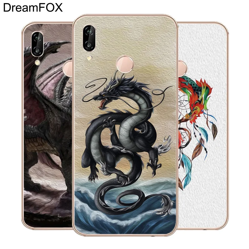 DREAMFOX M298 The Chinese Zodiac Dragon Soft TPU Silicone Case Cover For Huawei Honor 6A 6C 6X 7C 7X 8 Lite Pro |