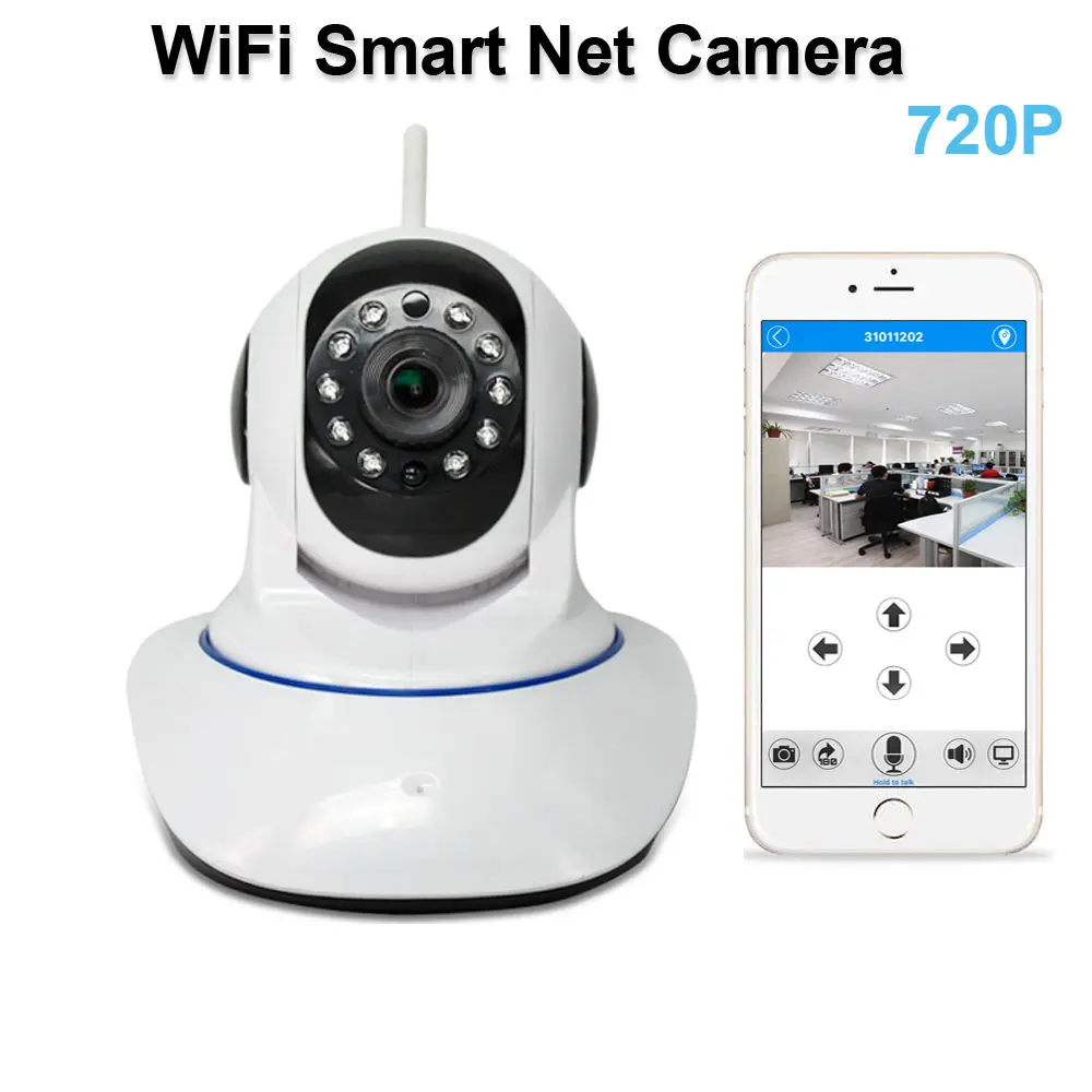 

Wireless HD 720P p2p WiFi IP Camera ONVIF Network Security Audio Night Vision TF Card Recording