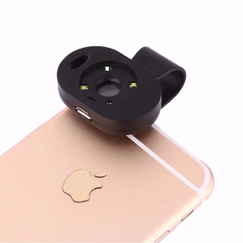 120x macro lens with LED light For iphone 7 6 6s Plus 5 s Camera Mobile Phone macro lentes lenses For xiaomi redmi Note 3