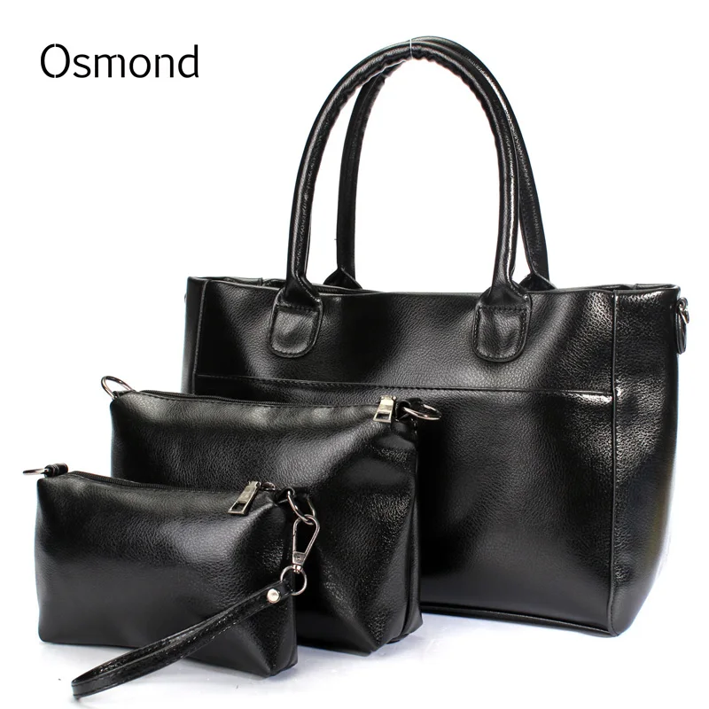 Osmond Fashion Luxury PU Leather font b Handbag b font font b Set b font Women