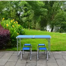 Уличные складные столы и стулья, двойное укрепление, складной стол из алюминиевого сплава, складной стол
