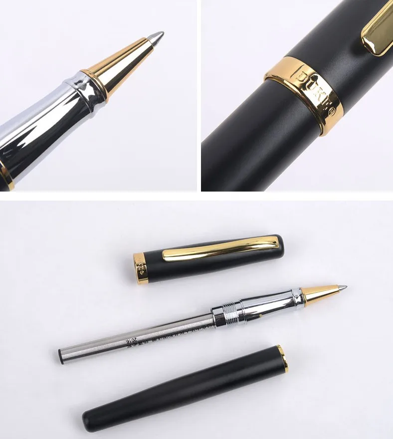 Высококачественный бренд DUKE 209 черный/серебристый металлический круглый РОЛИК ручка с коробкой тонкие офисные канцелярские модные шариковые ручки подарок