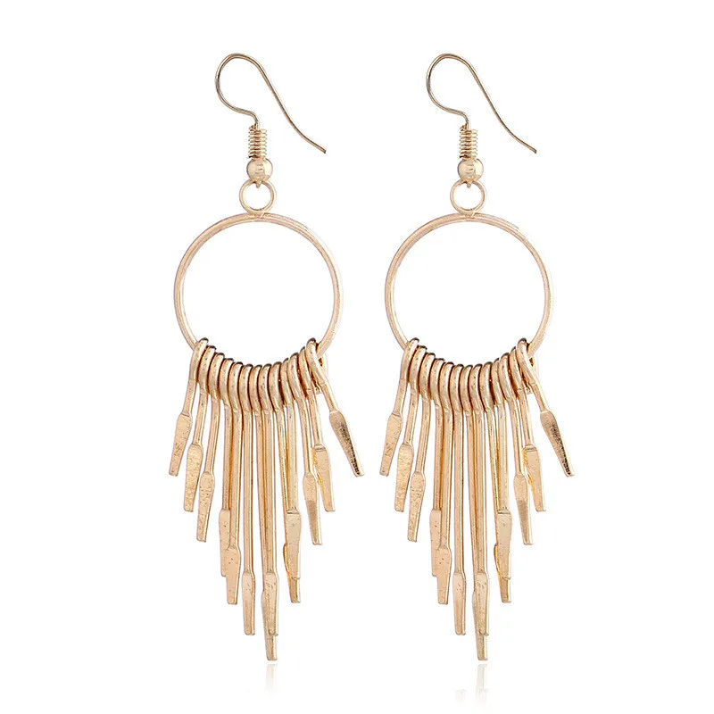 

Boho Long Tassels Earrings for Women Fashion Jewelry Lovely Gold Silver Black Big Water Drop Earrings Bijoux Femme Gift