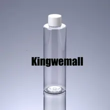 300 шт/партия 200 мл ПЭТ пластиковый лосьон для воды длинный фигурный контейнер прозрачная бутылка с белые крышки для косметической упаковки FTJ41