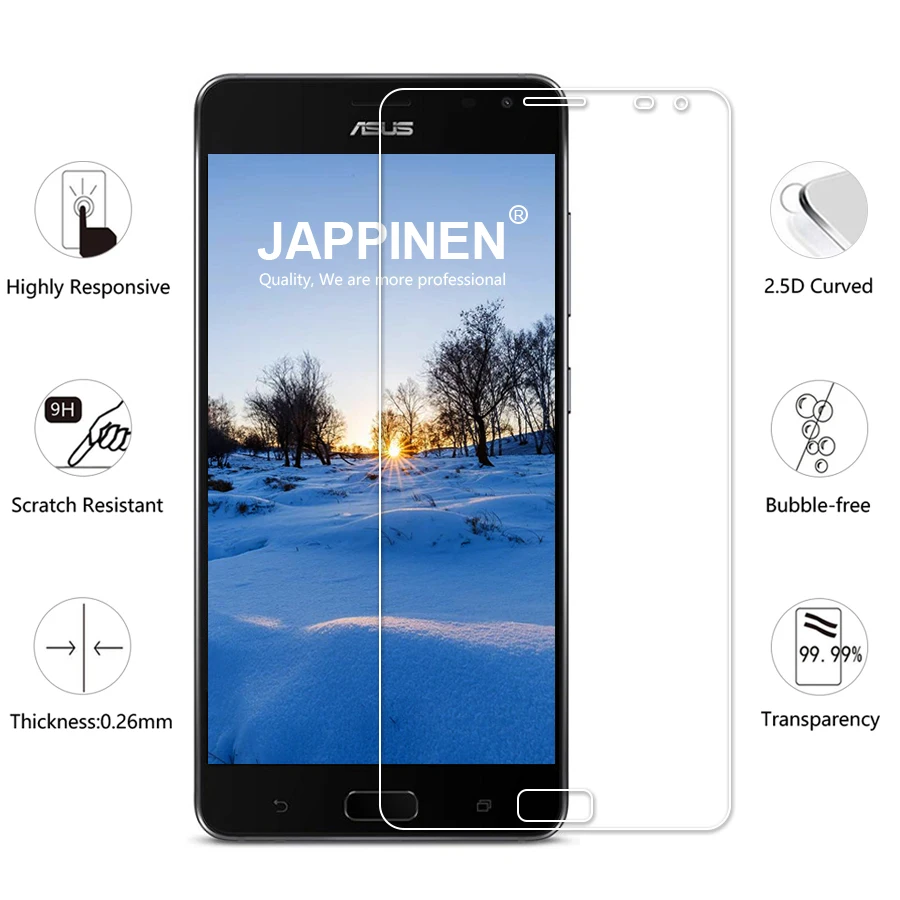 Японское закаленное стекло для Asus Zenfone AR ZS571KL Защитная пленка 2.5D 9H защита экрана