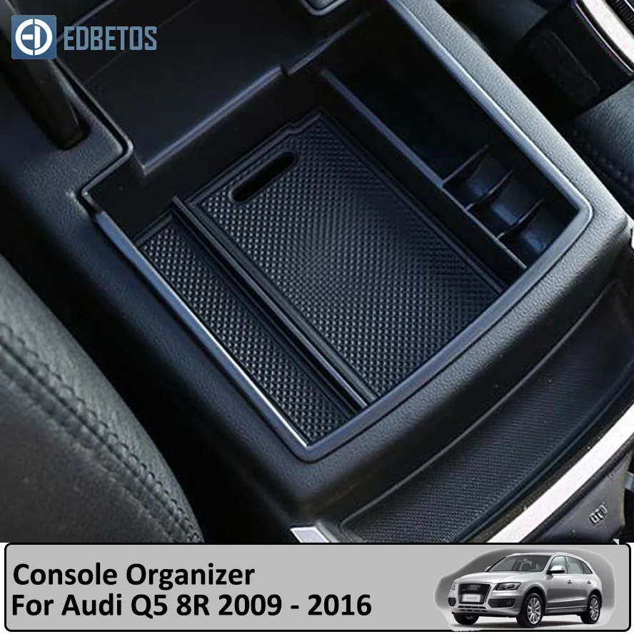 

EDBETOS Armrest Box Storage for Audi Q5 8R 2009 - 2018 MK1 S Line Center Glove Box Stowing Tidying Organizer Accessories
