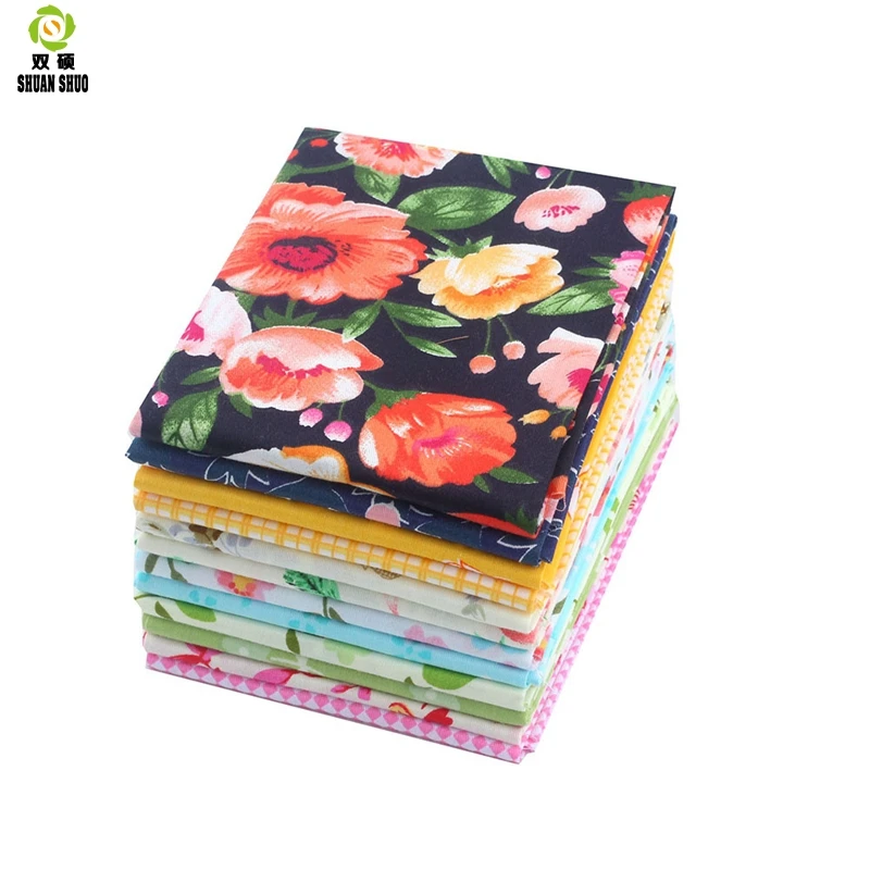 

Shuanshuo 12pcs 20x25cm Mixed Printed Cotton Fabric Sewing Quilting Fabrics for Patchwork Needlework DIY Handmade Accessories