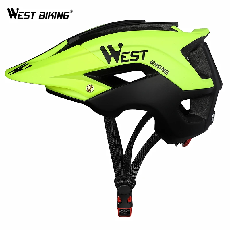 

WEST BIKING Ultralight Breathable Riding Protective Cycling Helmet Adjustable Strap Road Bike MTB Sports Safety Bicycle Helmet