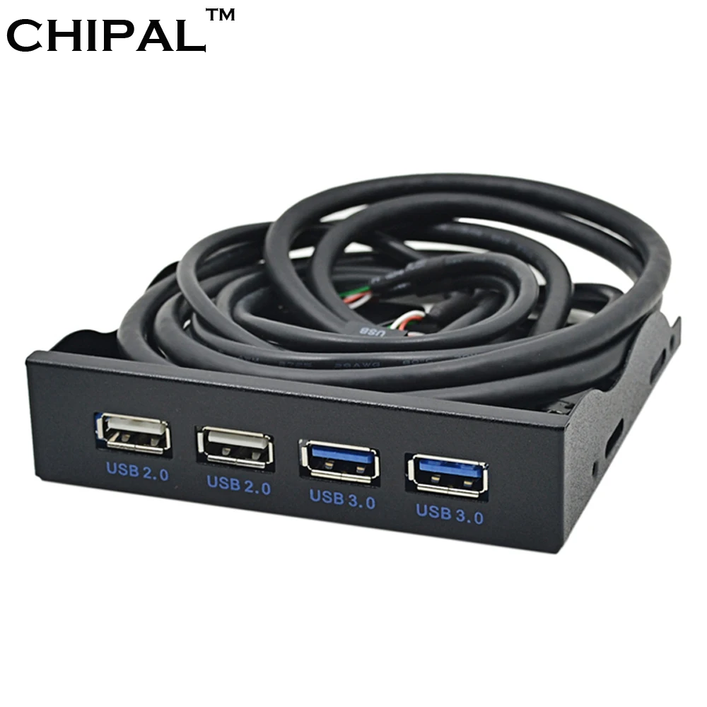 CHIPAL 4 порта USB 2,0 USB 3,0 Передняя панель концентратор USB3.0 сплиттер внутренний комбинированный кронштейн адаптер для ПК настольный 3,5 дюймов флоппи-отсек