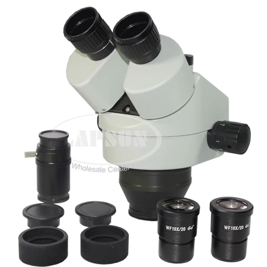 

7X-45X Trinocular Industrial Inspection Trinocular Binocular Stereo Zoom Microscope Head SZM7045-T2 -not include stand