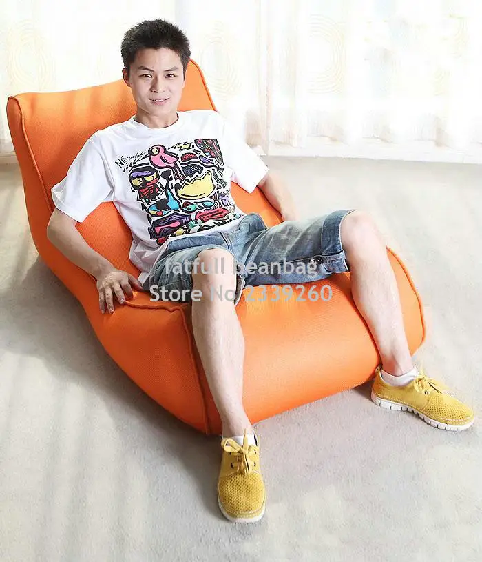 COVER ONLY , no filler-Blue bean bag chair,portable folding beanbag home sit home furniture, lazy sack