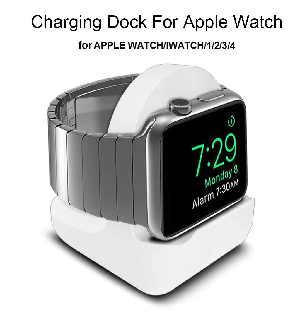 Часы в силиконовом корпусе зарядки Держатель подставка для ноутбука для Apple Watch, версии 4/3/2/1 волшебный Smartwatch зарядная док-станция для Smart Аксессуары# H10