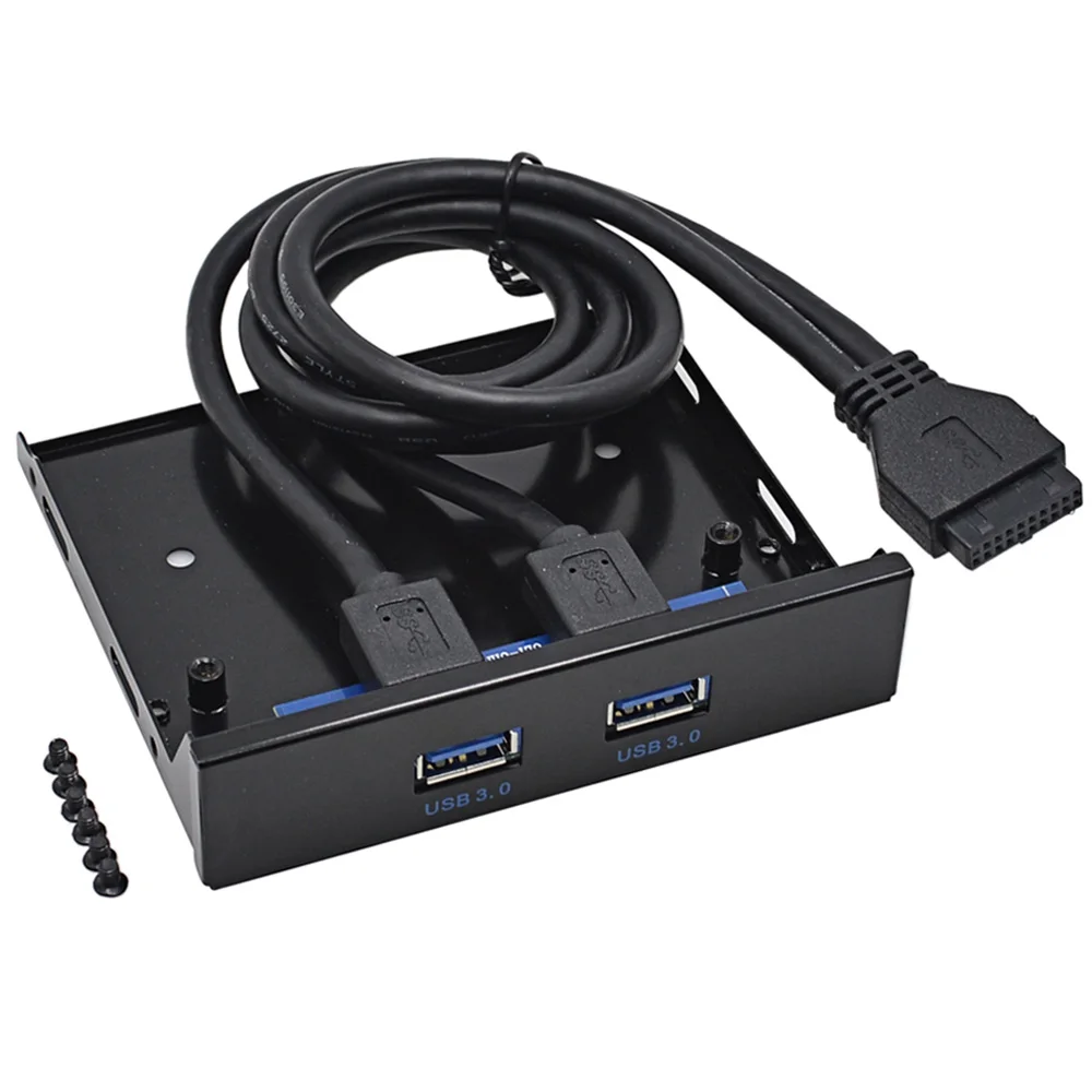 20Pin 2 Port USB3.0 Hub Front Panel Cable Adapter Plastic Bracket 3.5/" PC Floppy