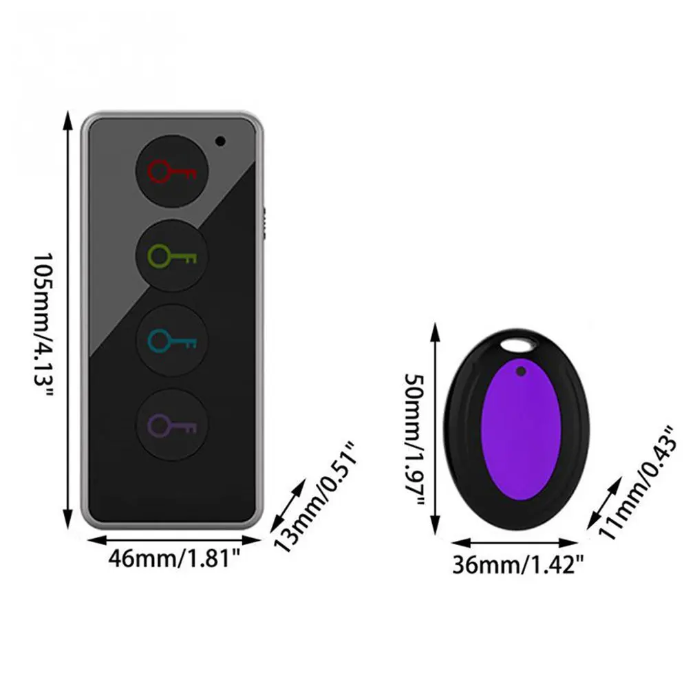 4 in 1 Advanced Wireless Key Finder Remote Key Locator Phone Wallets Anti-Lost with Torch function 4 receivers and 1 dock