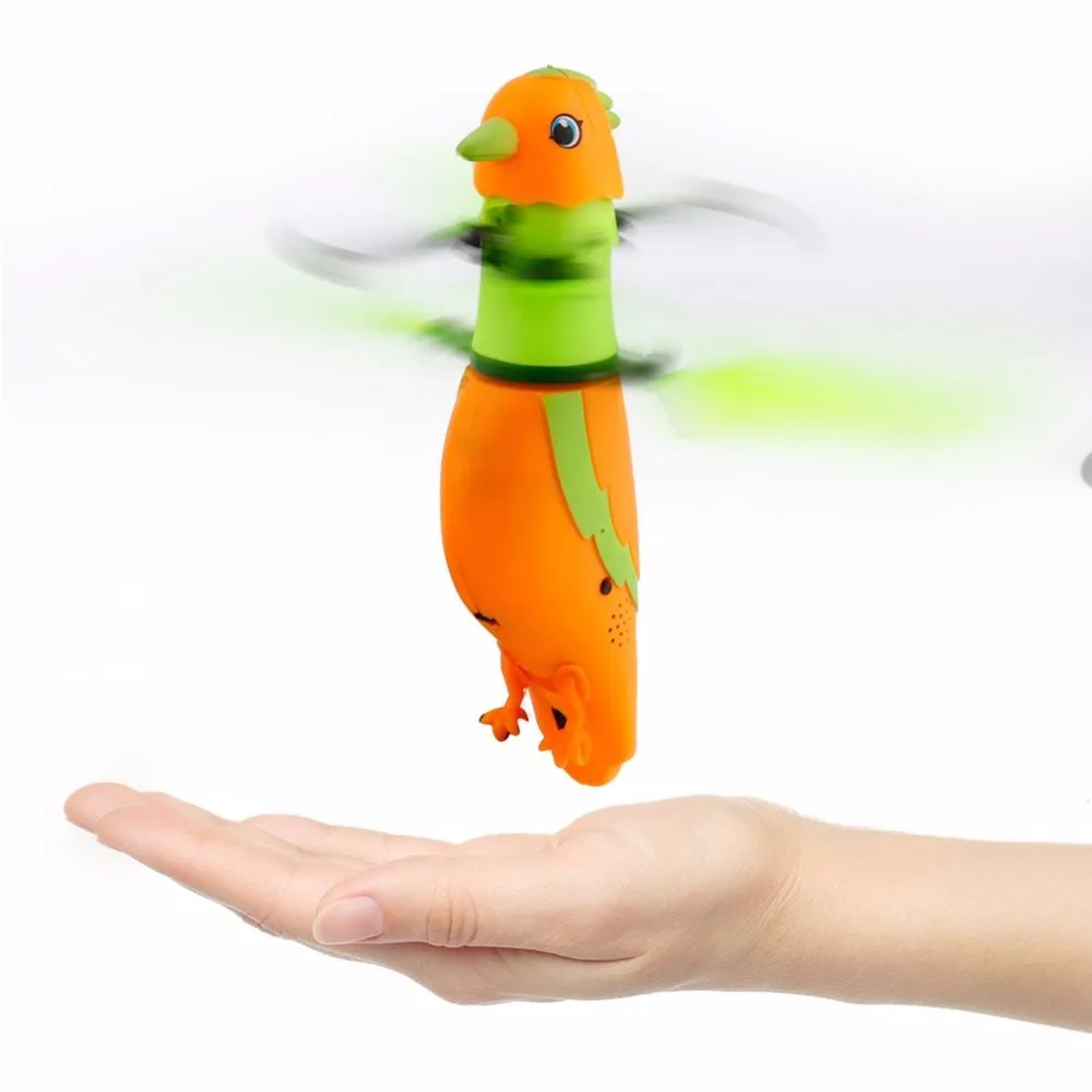 Kid Mini Helicopter Aircraft Induction Creative USB Flying Bird With Music Sound Funny Novelty