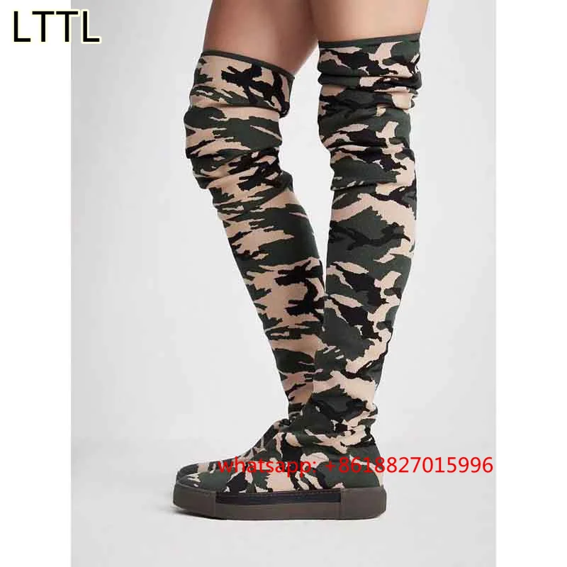 camouflage sock boots