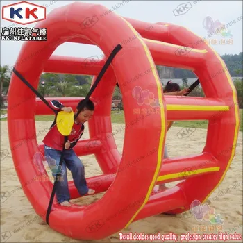 

Water Park Games Rental Commercial Wheel Inflatable Roller With air pump