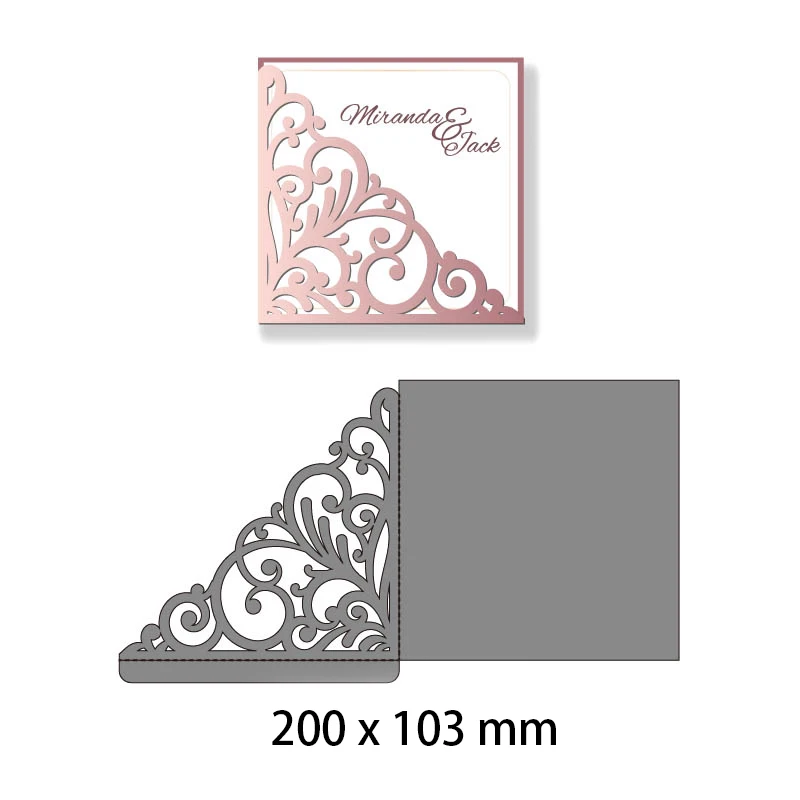 

Wedding Craft Metal Cutting Die Square Background Scrapbooking Album Paper Card Craft Embossing Die Cuts