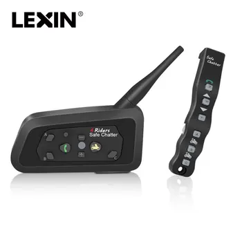 

1pcs Lexin A4 BT Interphone with Remote Controller for 4 Riders Bluetooth Motorcycle Intercom 1000M Intercomunicador moto