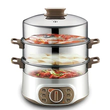 Электрическая Пароварка, многофункциональная Бытовая, с автоматическим отключением питания, большая емкость, пароварка, горшок