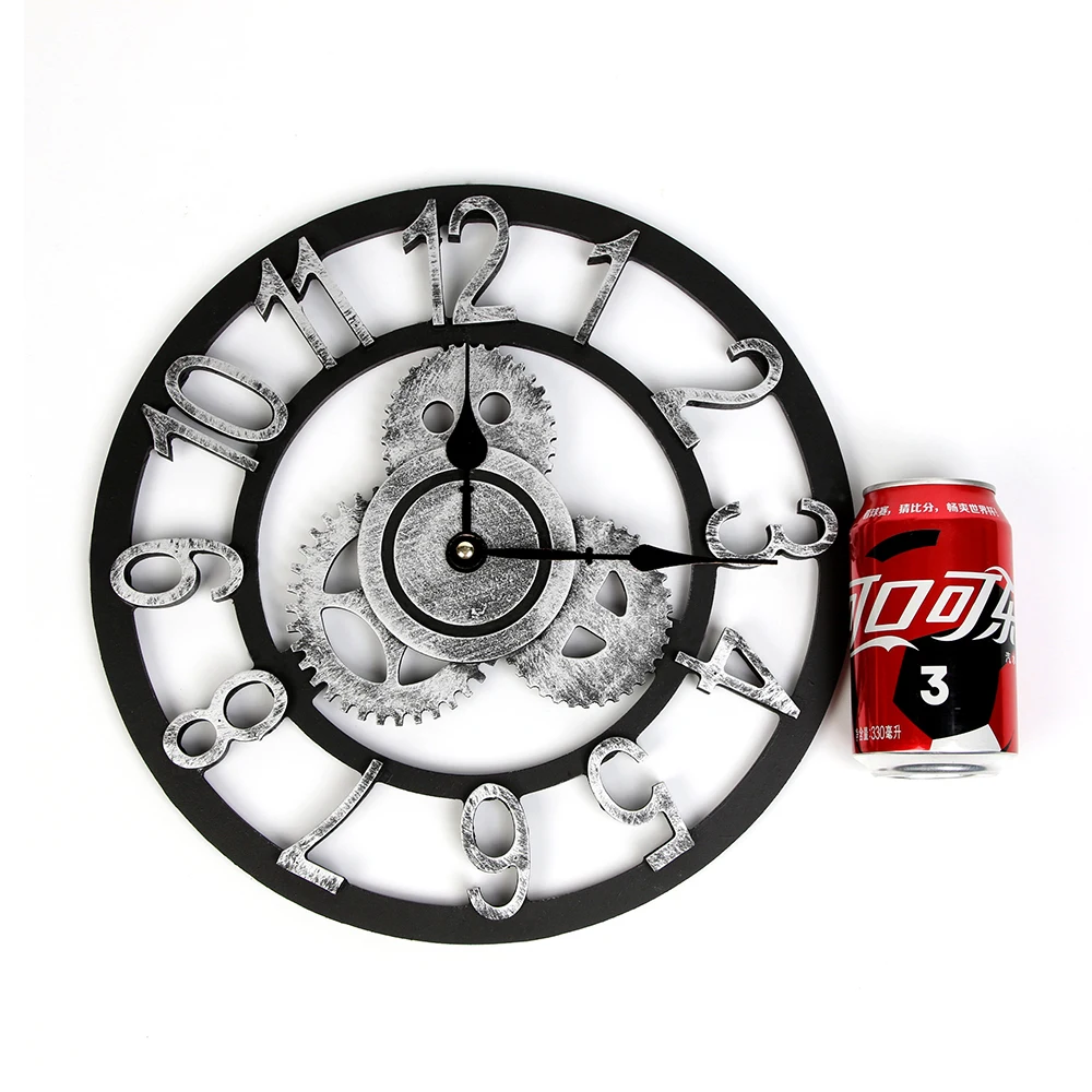 Cena Zegar ścienny vintage retro europejskie luksusowe biegów drewniana ściana zegar ścienny zegar cyfra rzymska projekt do dekoracji salonu domu