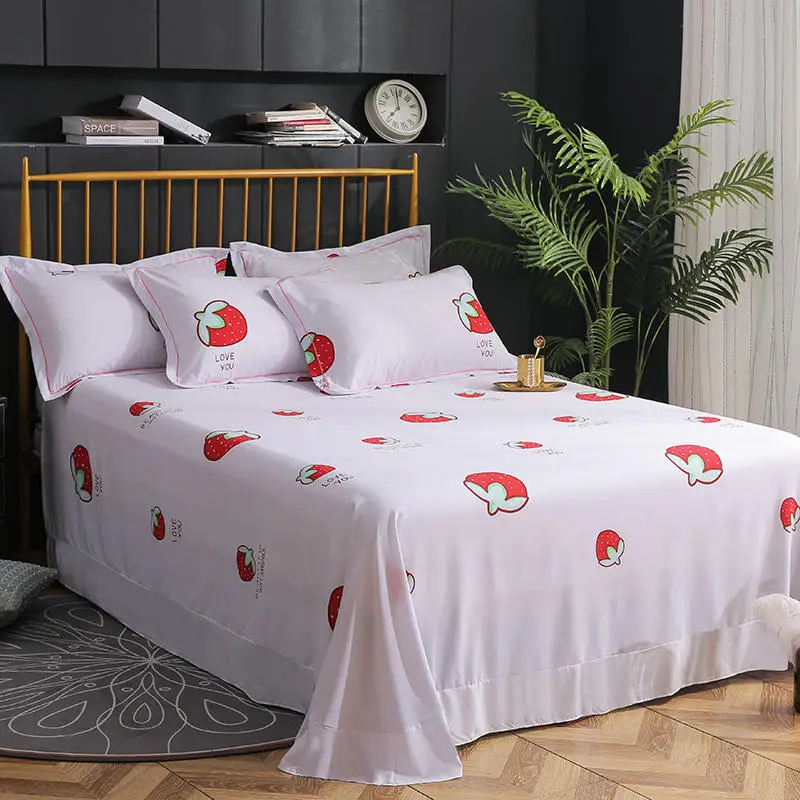 Butterflay цветочный принт простыня пододеяльник подушка shams 4 шт. Tencel мягчайшие постельные принадлежности из шелка набор королева король двойной размер постельный комплект