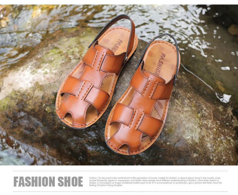 Мужские сандалии Лето Качество пляжные шлепанцы Повседневное летние сандалии для мужчин Повседневное открытый римская мужская пляжная обувь резиновая подошва