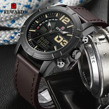 RECOMPENSA Mens Relógios Moda Relógio Do Esporte Dos Homens À Prova D’ Água Militar Data Digital LED relógio de Quartzo Relógio de Pulso Masculino Relógio Relogio masculino