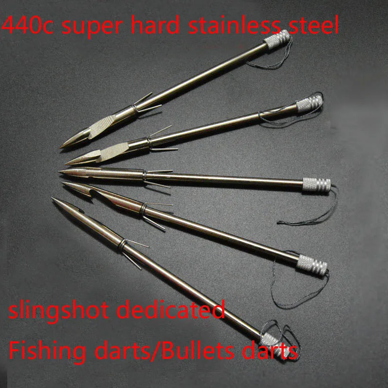 6pcs Bow Fishing Dart Slingshot Broadheads Arrowhead Shooting Hunting Tip Points