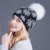 XTHREE real mink pom poms wool rabbit fur knitted hat Skullies winter hat for women girls hat feminino beanies hat