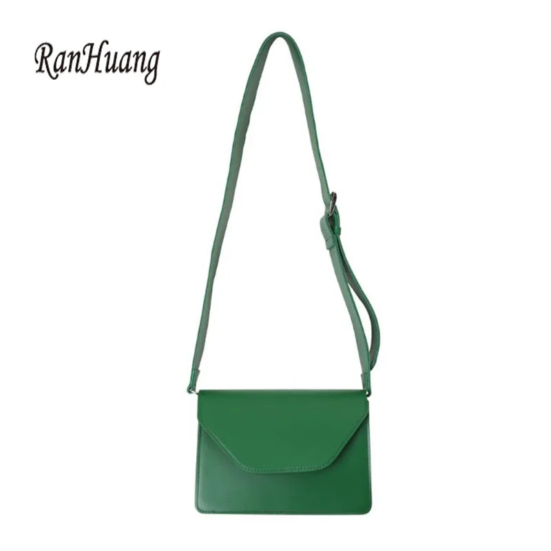  RanHuang New Arrive 2019 Women Pu Leather Shoulder Bags Girls Brief Flap Women's Casual Messenger B - 32990234282