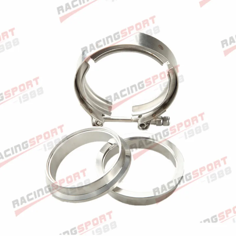 Female Vband Clamp CNC Stainless Steel Flange Kit 2/" Self Aligning Male