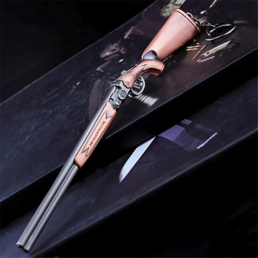  Game PUBG Playerunknown's Battlegrounds Cosplay Costumes Props Alloy S686 Weapon Arms Gun Model Key