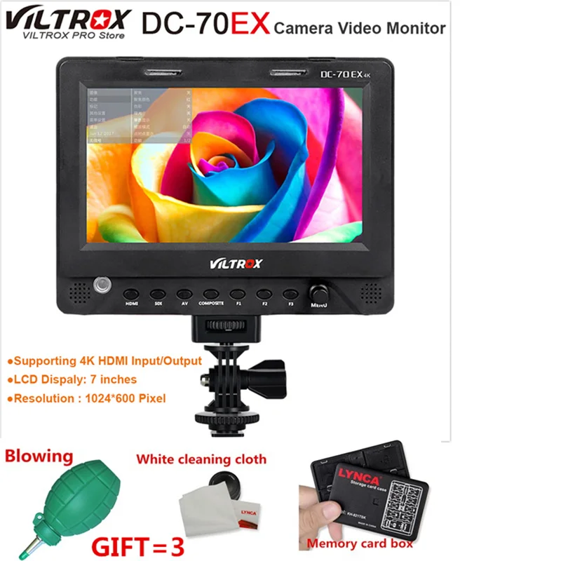 Viltrox DC 70EX Pro 7 &quot4 K HDMI SDI AV TALLY вход видео HD LCD камера монитор дисплей поле для Canon Nikon