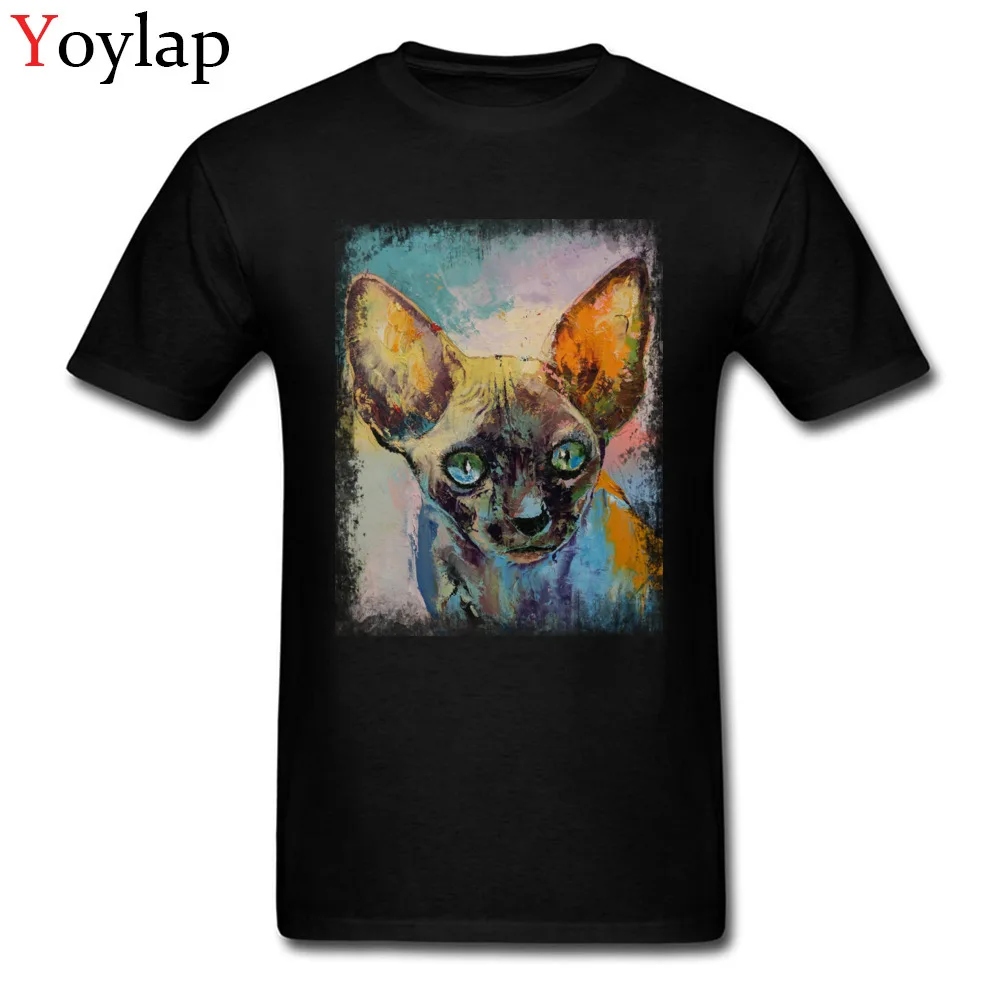 Men's Tops Shirts Slim Fit Normal T Shirt Cotton Fabric Round Neck Short Sleeve Casual SPHYNX Clothing Shirt Top Quality black
