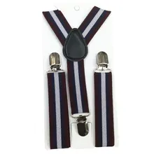 В полоску для маленьких мальчиков детская одежда Clip-on на подтяжках в форме буквы У на спине для детей эластичные подтяжки; Новинка