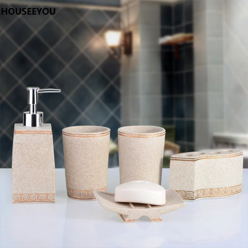 Luxe Hars Badkamer Accessoires Set Creatieve Eenvoudige Suite van